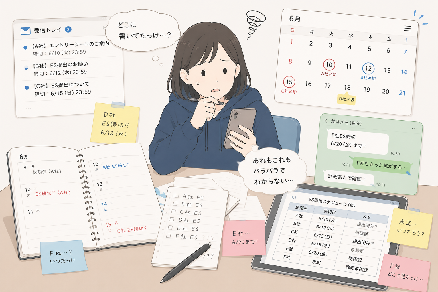 ES締切の管理方法｜複数社の提出期限を抜け漏れなく管理する仕組みづくり